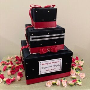 3 Tiered Card Box/Money Holder 12"Lx12"Wx18"H